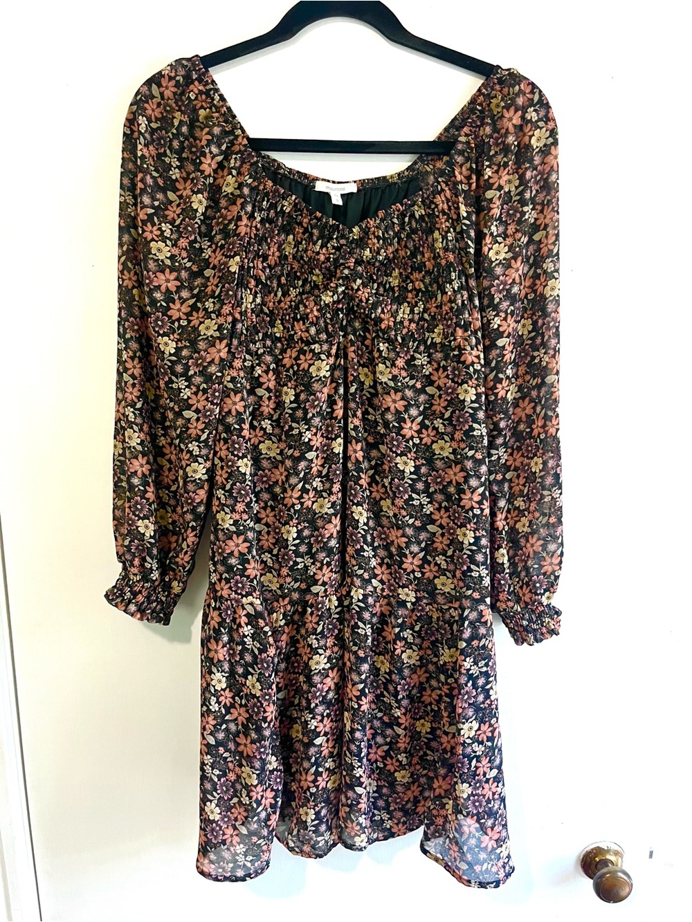 Floral Peasant Mini Dress